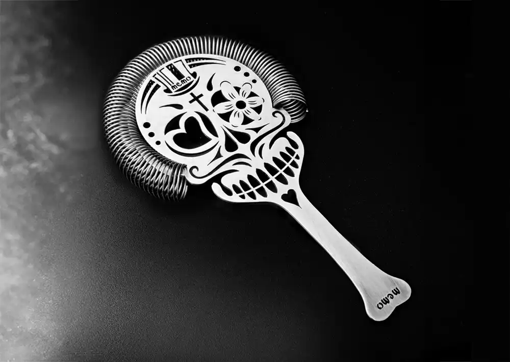 skull strainer by Bespoke Barware