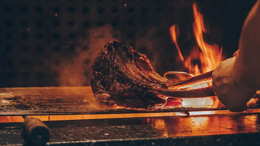 Steak on the grill Speak easy