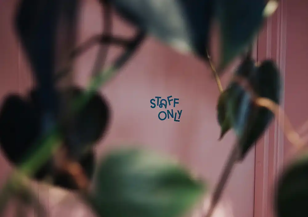 Staff only sign