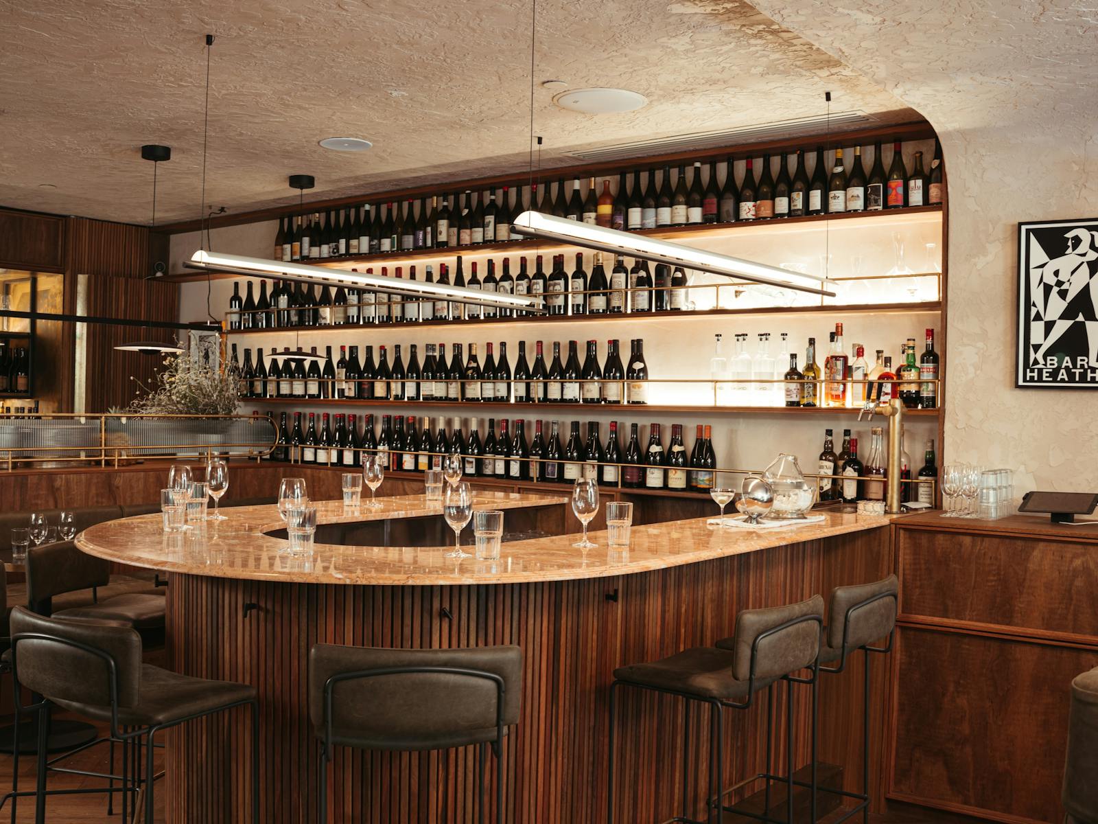 bar heather wine selection