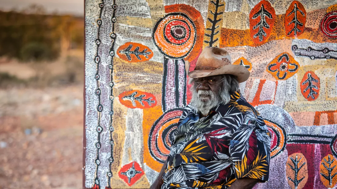 Alec Baker is a senior Yankunytjatjara artist who is a founding member of Iwantja Arts